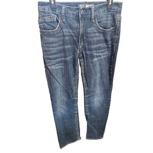 BKE Jake Straight Leg Jeans Mens 32S Dark Wash Denim‎